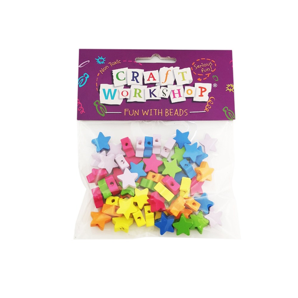 Craft Beads Wooden Stars