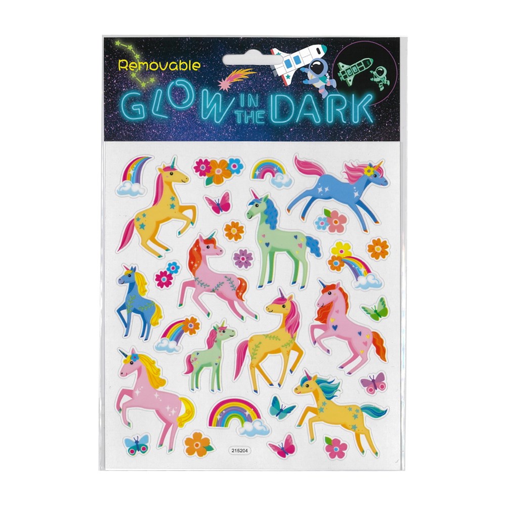 Glow In The Dark Unicorn Stickers
