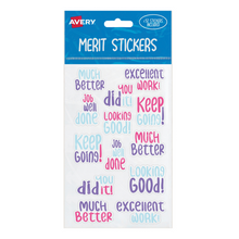 Load image into Gallery viewer, Avery Merit Stickers Samble Font 52 Pack
