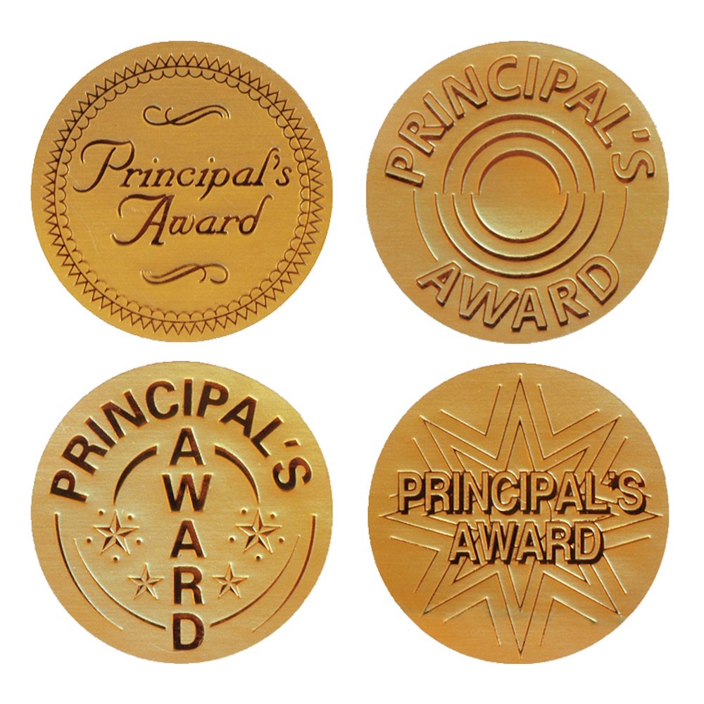 Principal's Award Gold Seal Sticker Medium