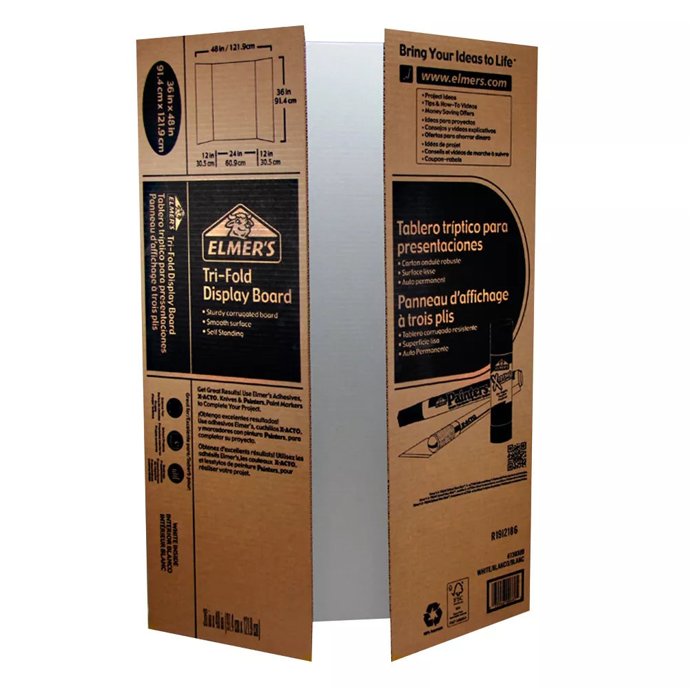 Elmers Tri-Fold Display Board - 36
