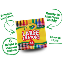 Load image into Gallery viewer, Crayola Large Crayons Desk Pack of  48

