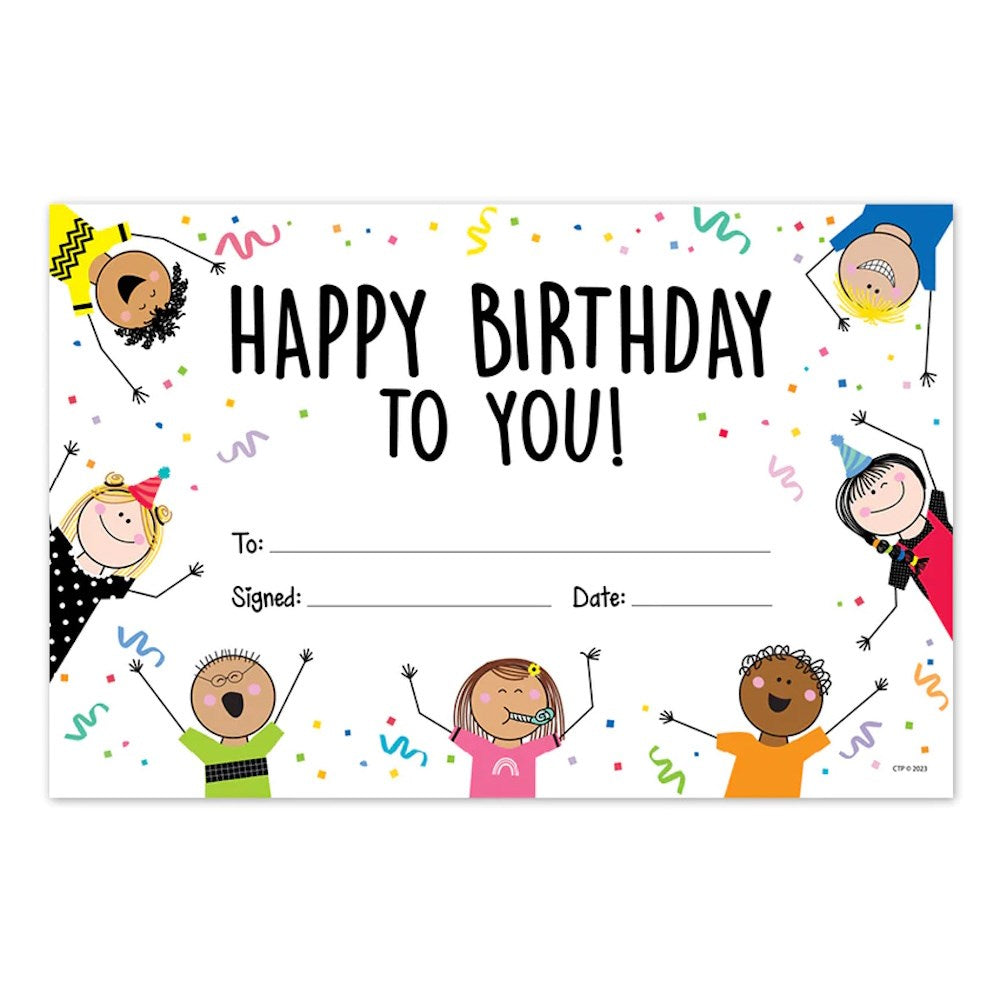 Stick Kids Happy Birthday Award