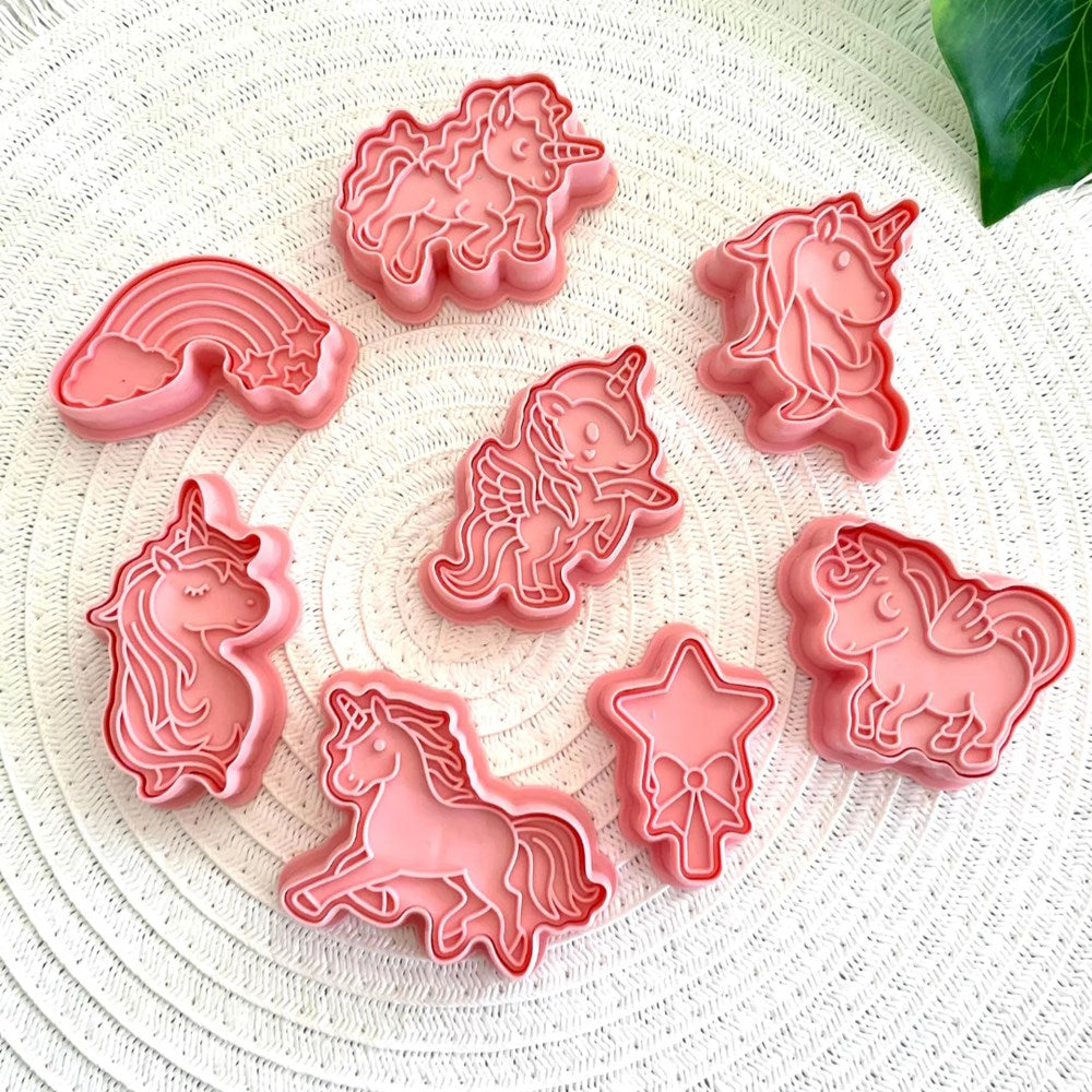 Wild Dough Stamper & Cutter Set Unicorns