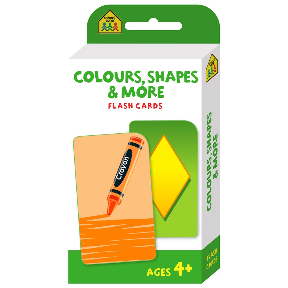 School Zone Colours, Shapes & More Flash Cards