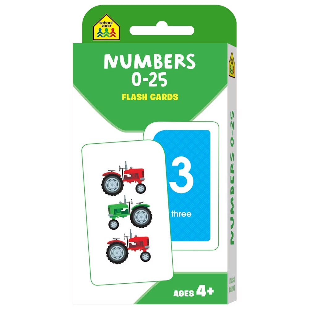 School Zone Numbers 0-25 Flash Cards