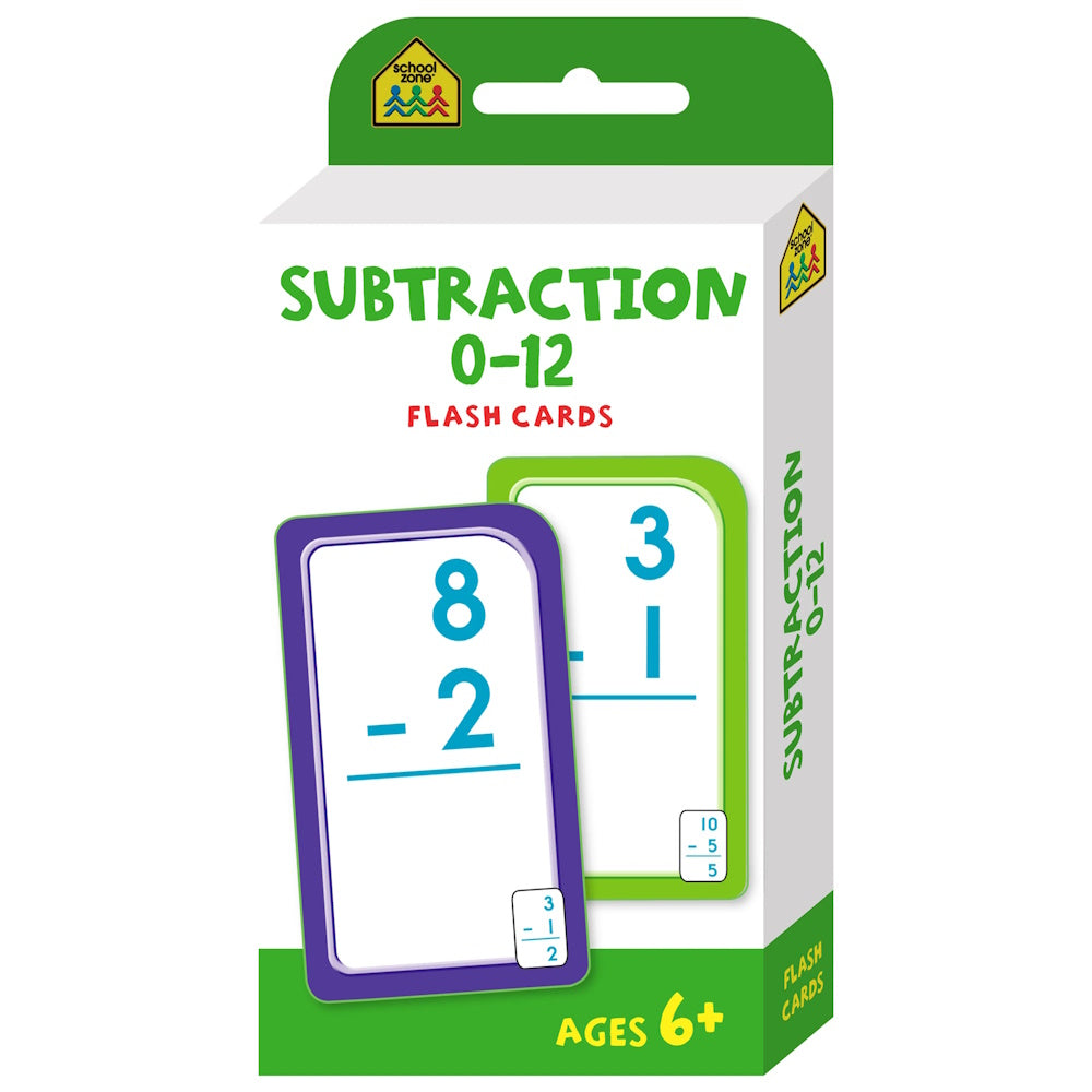 School Zone Subtraction 0-12 Flash Cards