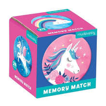 Load image into Gallery viewer, Mudpuppy Mini Memory Match Game Unicorn Magic
