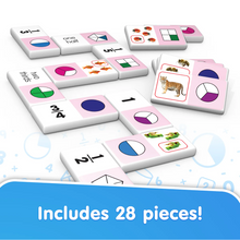Load image into Gallery viewer, Junior Learning Fraction Dominoes 28 Pieces
