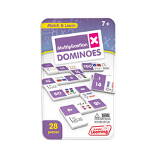 Load image into Gallery viewer, Junior Learning Multiplication Dominoes 28 Pieces
