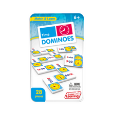Load image into Gallery viewer, Junior Learning Time Dominoes 28 Pieces
