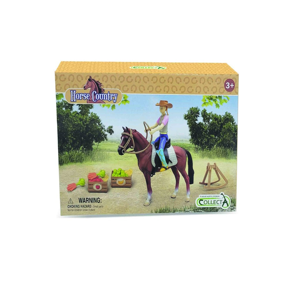 Collecta Rider and Accessories with HorseBox Set