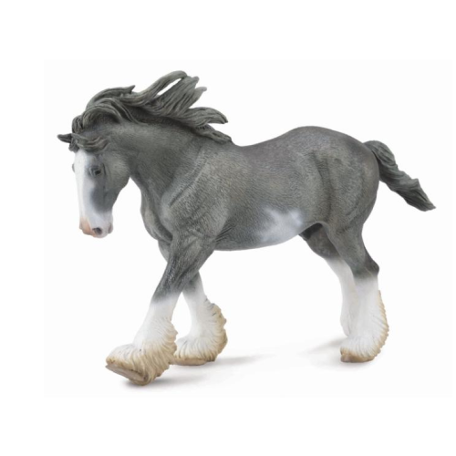 Collecta Clydesdale Stallion Black Sabino Roan -XL