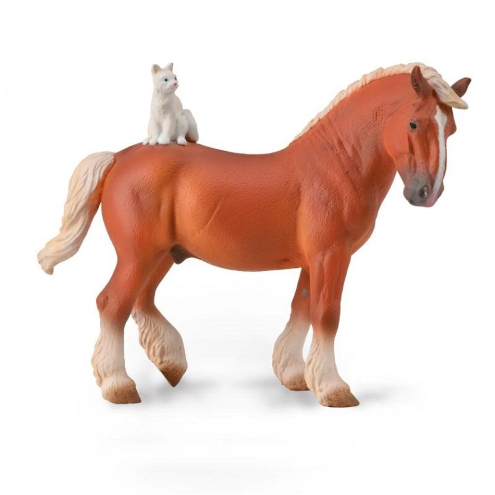 Collecta Draft Horse with Cat- XL