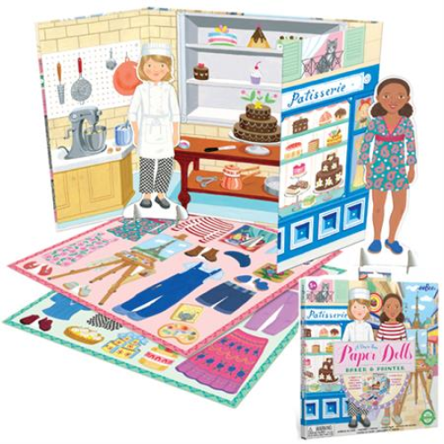 eeBoo Paper Doll Set A Day in Paris