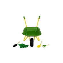 Load image into Gallery viewer, John Deere Metal Wheelbarrow Set
