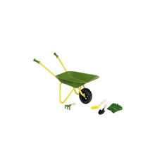 Load image into Gallery viewer, John Deere Metal Wheelbarrow Set
