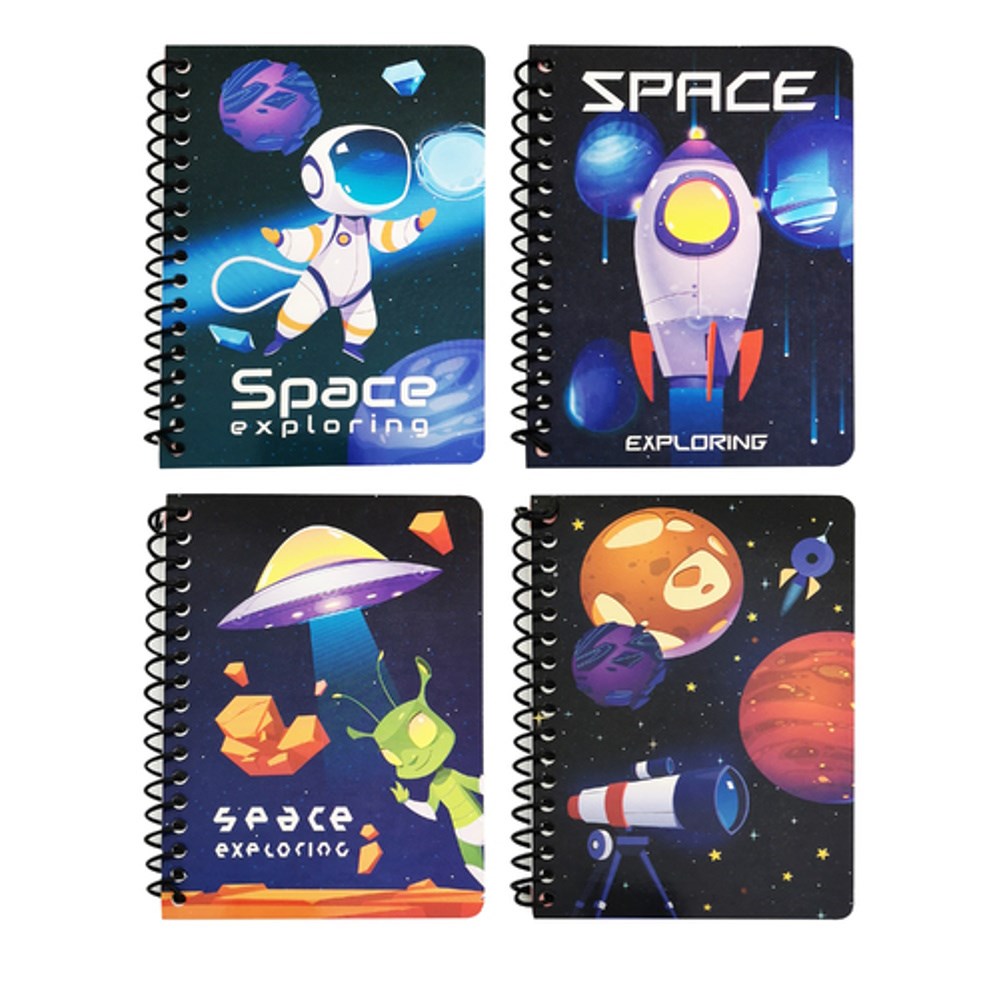 Spiral Notebook Space Theme