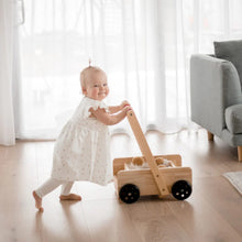 Load image into Gallery viewer, Q Toys Natural Wood Baby Walker Trolley
