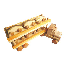 Load image into Gallery viewer, Q Toys Wooden Car Transport Truck
