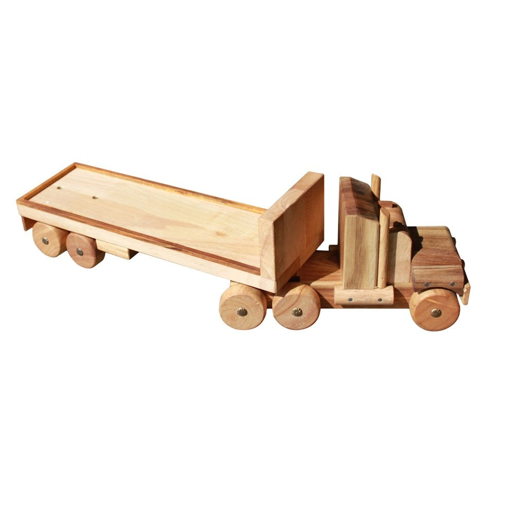 Q Toys Natural Wood Flat Back Truck