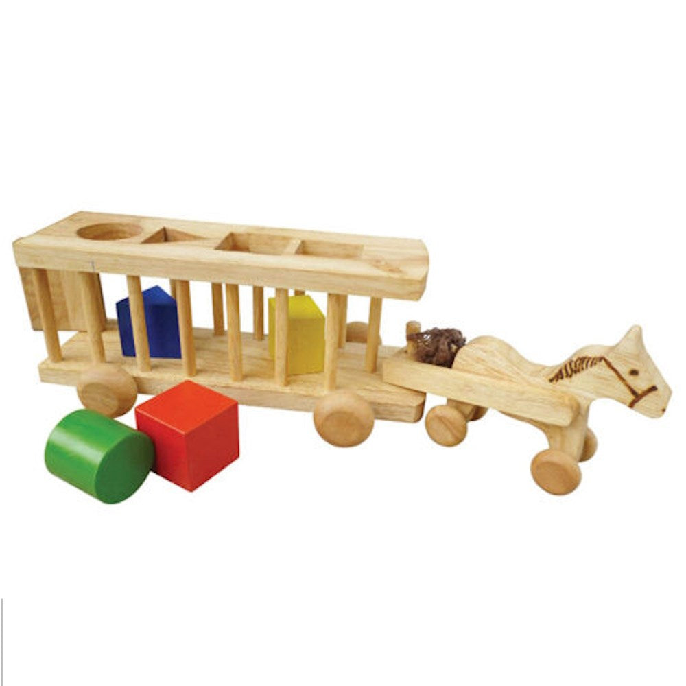 Q Toys Wooden Sorting Horse Cart