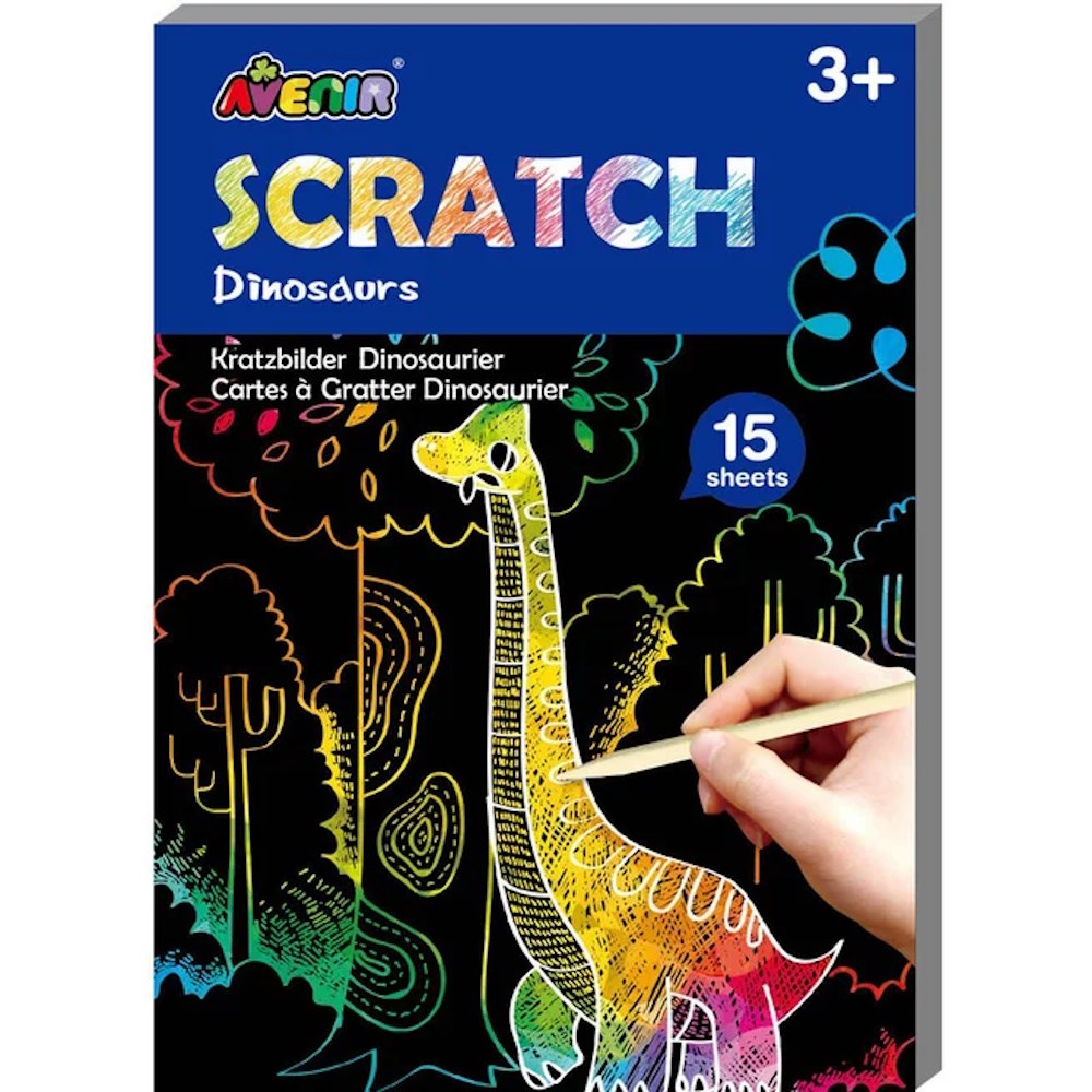 Avenir Mini Scratch Book-Dinosaurs