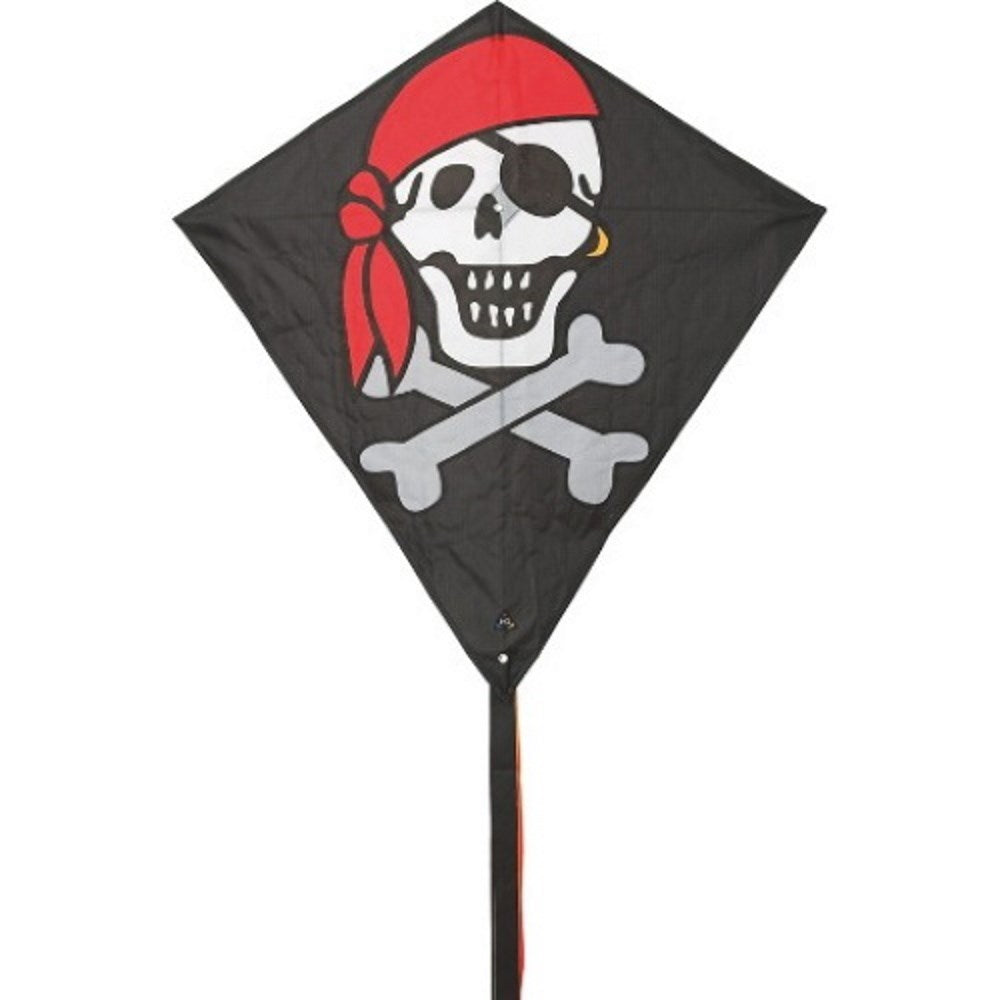 Eddy Single Line Diamond Kite - Jolly Roger -50Cm