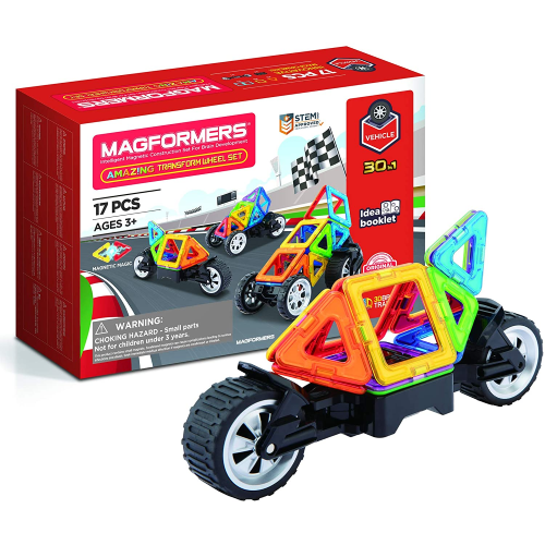 Magformers- Amazing Transform Wheel Set- 17 pcs (Ages 3+)