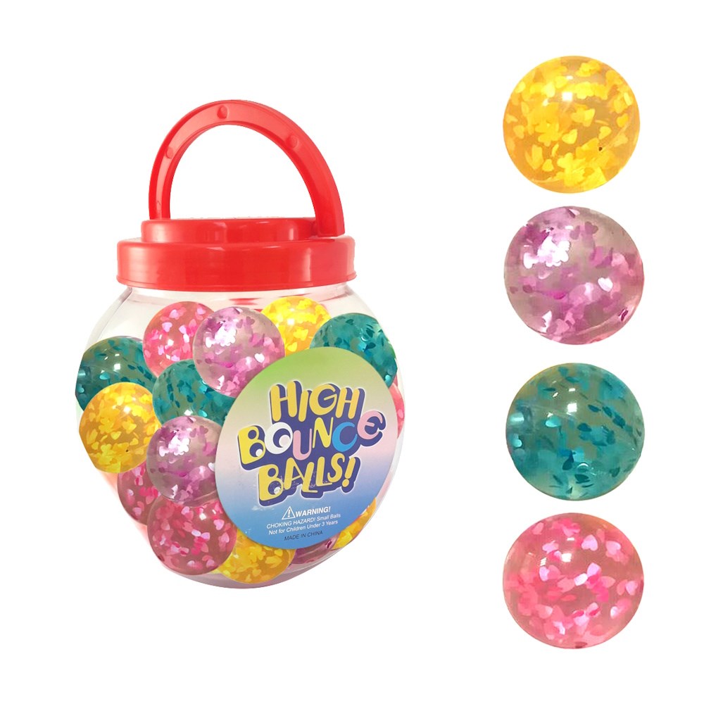 Glitter Heart High-Bounce Ball 38mm