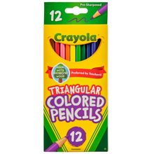 Load image into Gallery viewer, Crayola Triangular Coloured Pencils Pack of 12
