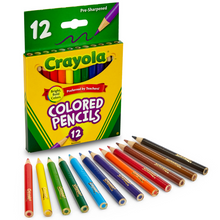 Load image into Gallery viewer, Crayola Half Size Jumbo Coloured Pencils Pack of 12
