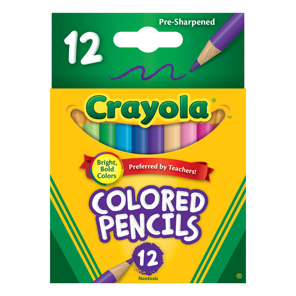 Crayola Half Size Jumbo Coloured Pencils Pack of 12