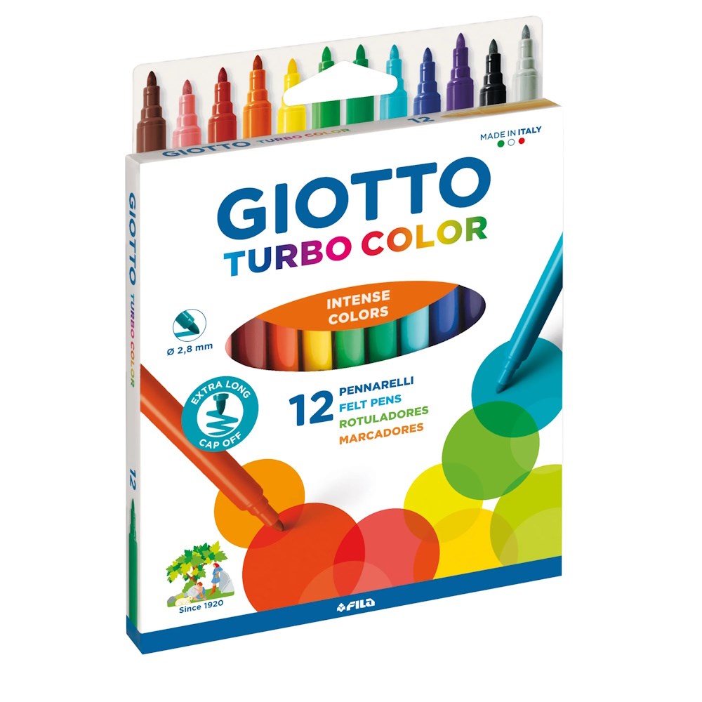 Giotto Turbo Colour Markers Pack of 12