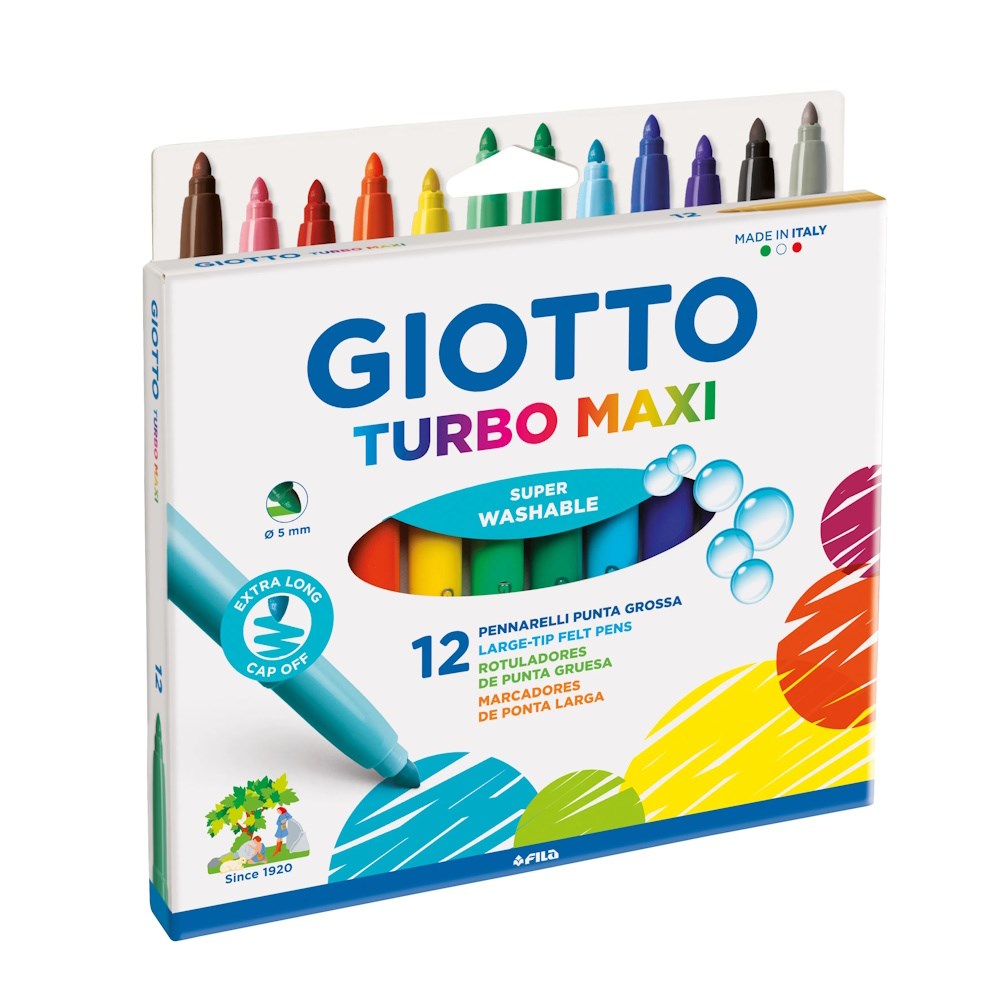 Giotto Turbo Maxi Markers Pack of 12