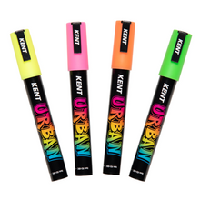 Load image into Gallery viewer, Kent Urban Fluro Acrylic Paint Markers 6mm Set of 4
