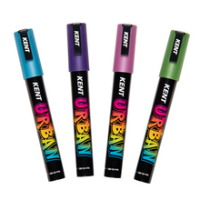 Load image into Gallery viewer, Kent Urban Metallic Acrylic Paint Markers 6mm Set of 4

