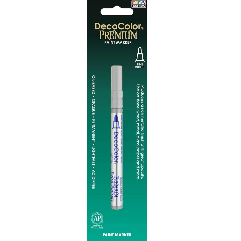 Marvy Decocolour Paint Marker Bullet Tip Silver