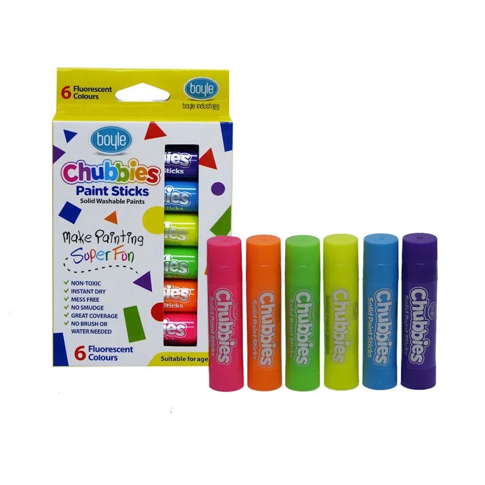 Boyle Chubbies Paint Sticks Flourescent Set of 6