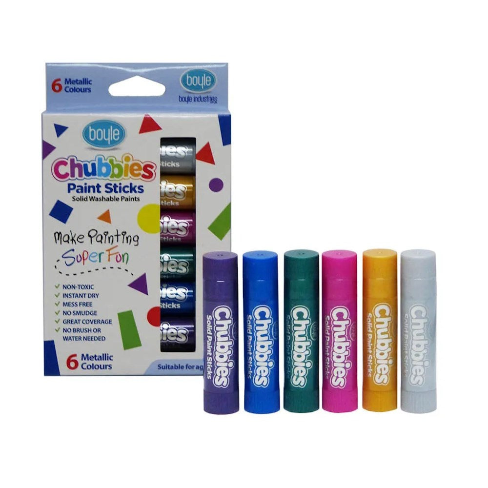 Boyle Chubbies Paint Sticks Metallic  Set of 6