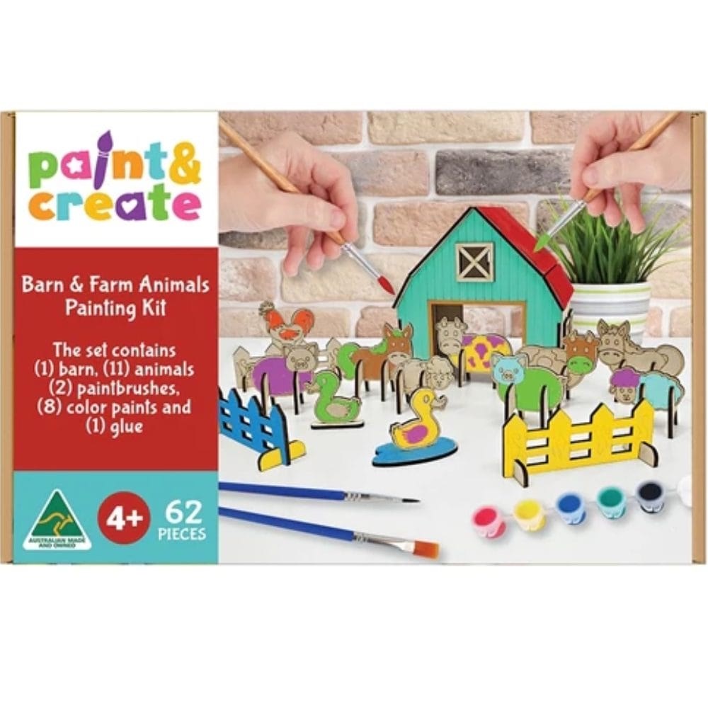 Paint & Create Painting Kit - Barn & Farm Animals