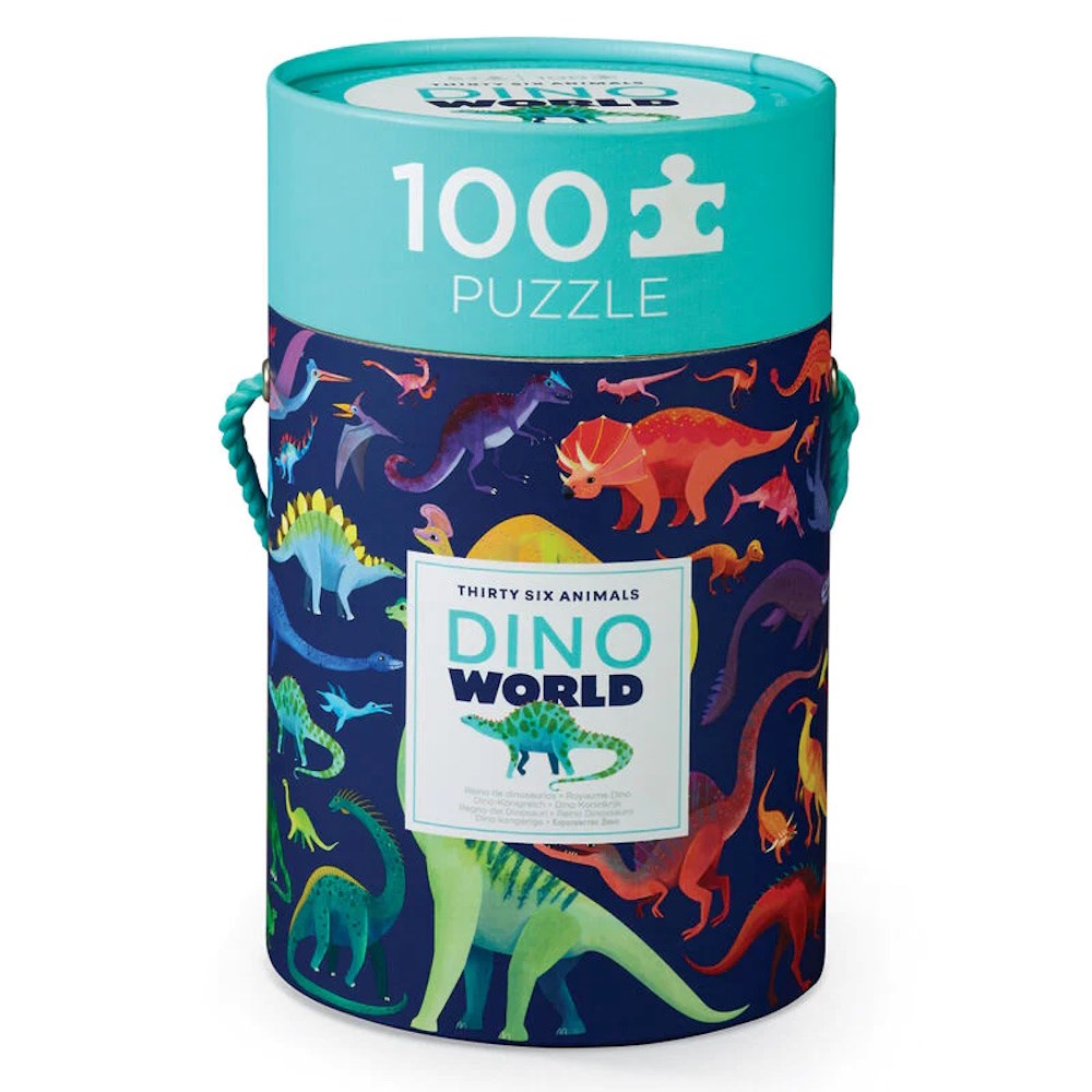 Crocodile Creek - 100 Piece Puzzles In Barrel - Dino World