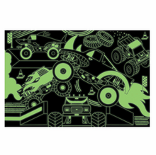 Load image into Gallery viewer, Mudpuppy Monster Trucks Glow In The Dark Puzzle 100 Piece
