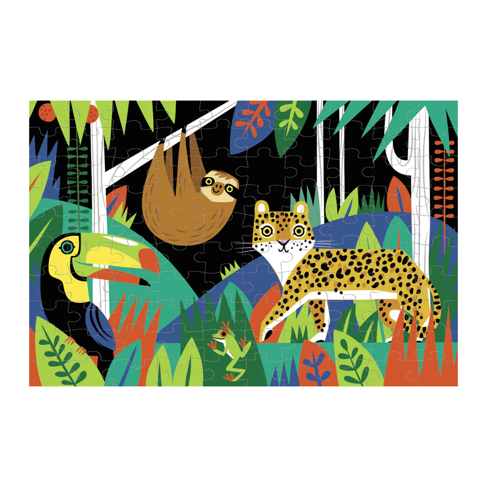 Mudpuppy Rainforest Glow In The Dark Puzzle 100 Piece