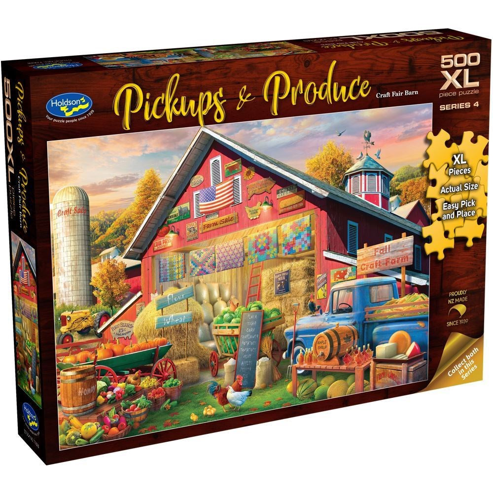 Holdson XL 500pc Puzzle Craft Fair Barn