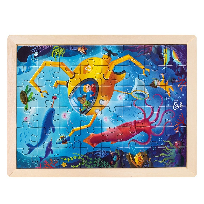 Hape Double Sided Colour Puzzle 48pc Ocean Rescue