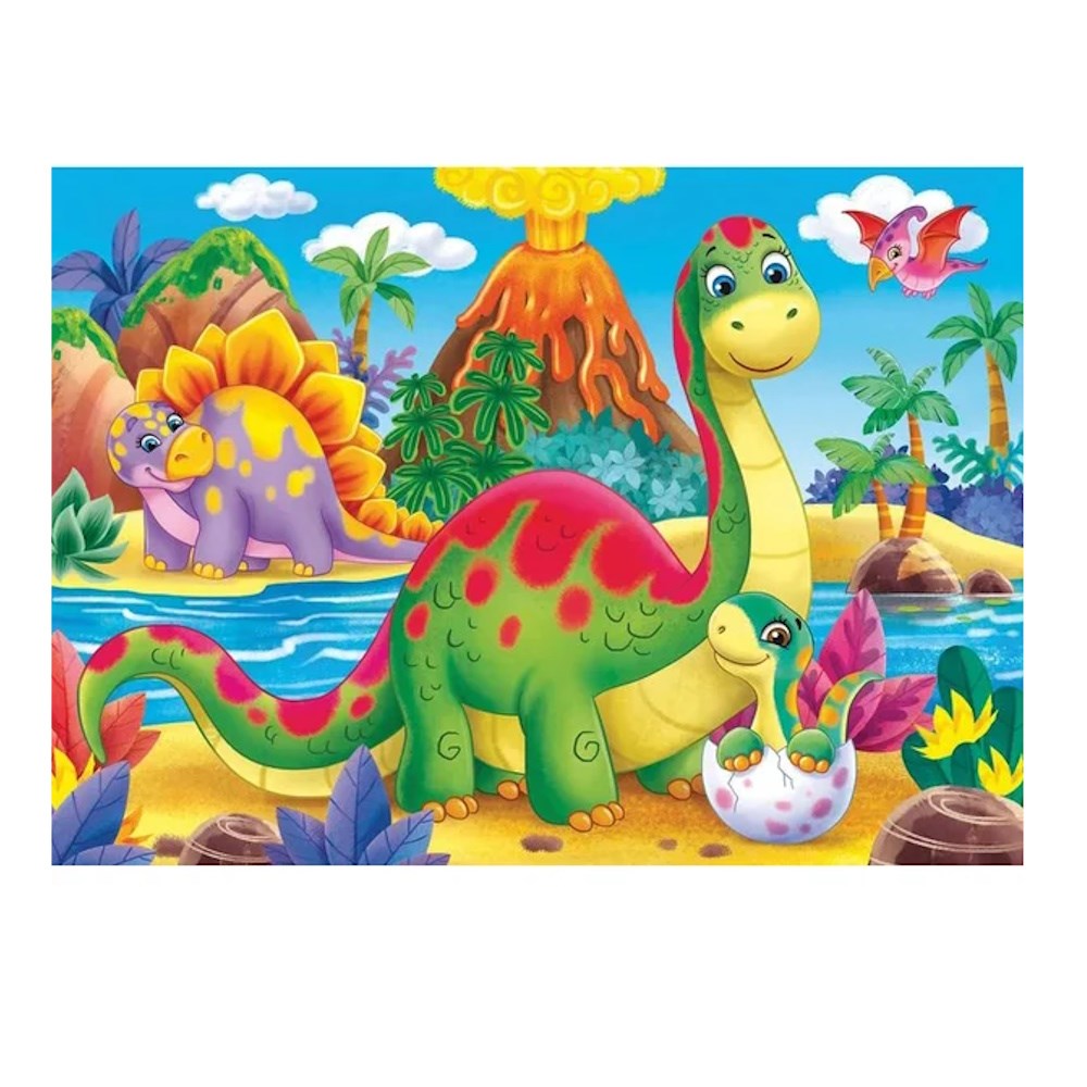 Junior Dinosaur 35pc Frame Tray Puzzle - Mum and Her Baby Dinosaur