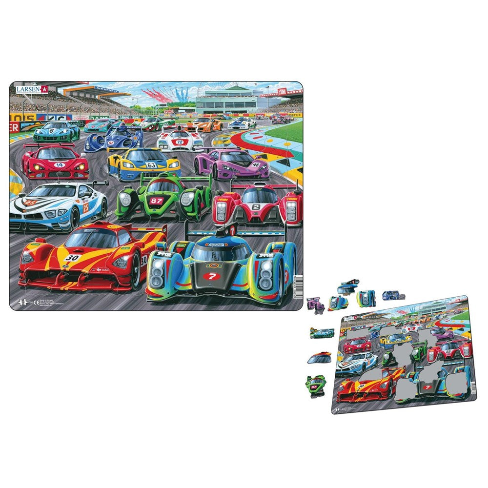 Larsen Board Puzzle Racing Cars