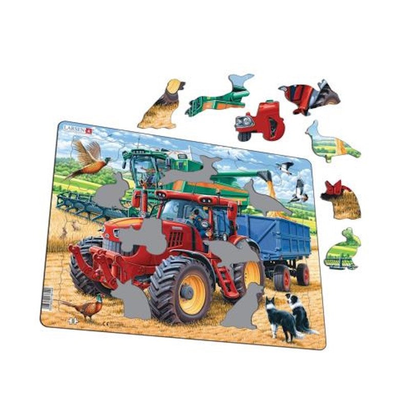 Larsen Board Puzzle Tractor & Combine Harvest