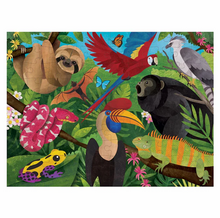 Load image into Gallery viewer, Mudpuppy Double Sided Rainforest Above and Below Puzzle 100 Piece
